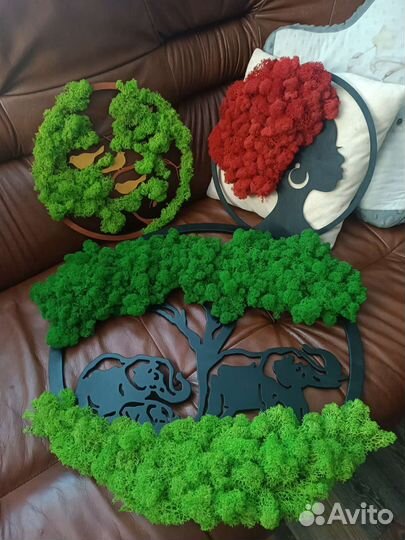 Панно картина мох