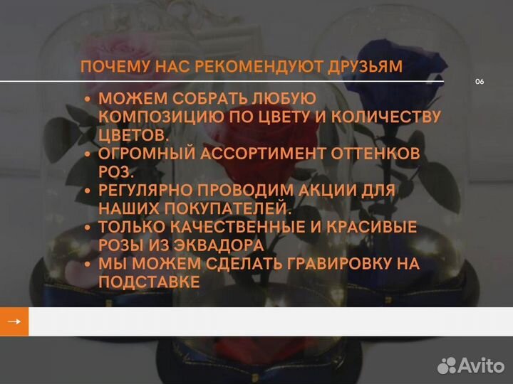 Роза в колбе. От производителя