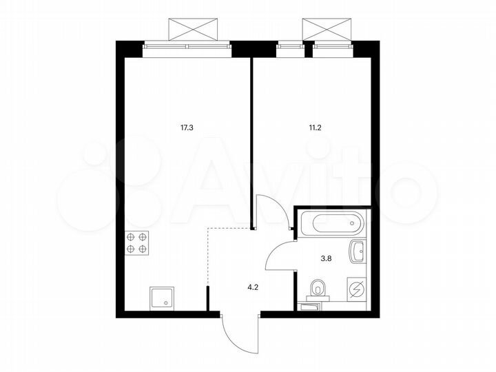 1-к. квартира, 36,5 м², 29/33 эт.