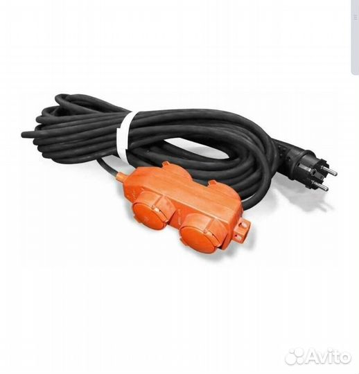 Удлинитель-шнур 4 розетки, кг 3*1,5, с/з, 16А 20 м