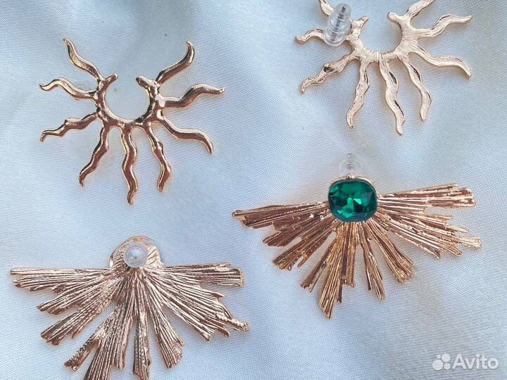 Серьги комплектом 2 штуки бижутерия