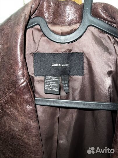 Кожаный плащ zara