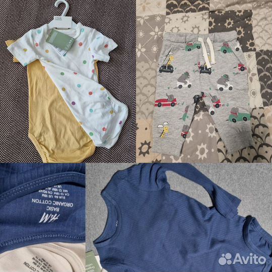 Боди hm 92, 86, штаны hm 68, h&m, эйчэндэм