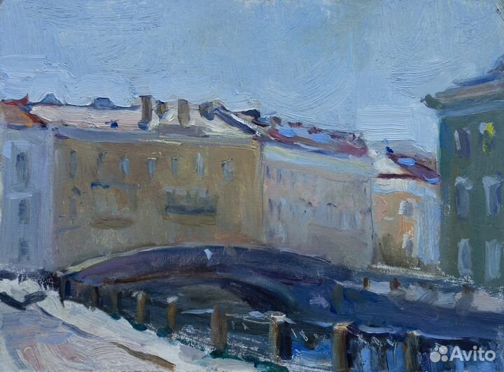 Картина маслом этюд Санкт-Петербург