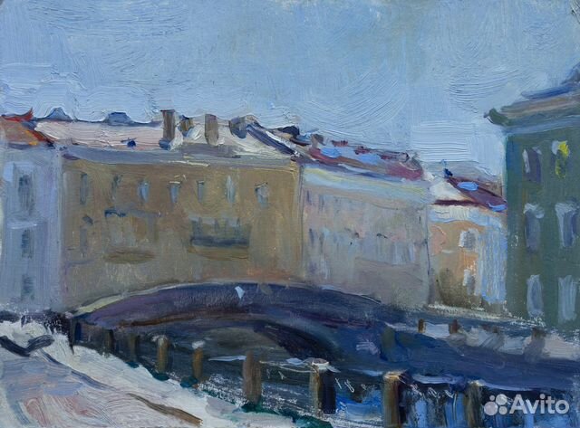 Картина маслом этюд Санкт-Петербург