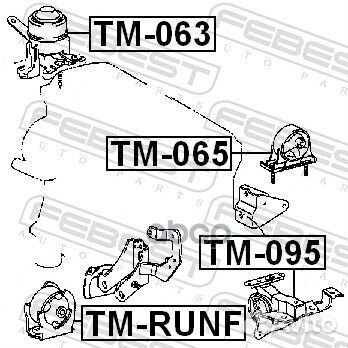 Подушка двиг.прав. Toyota RAV 4 00-05 TM-063 F