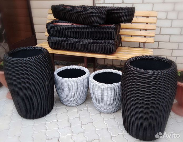 Кашпо из ротанга на заказ