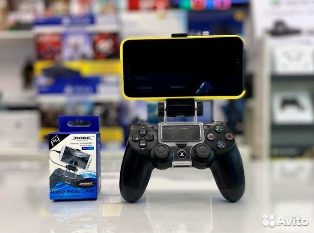 Крепление к DualShock 4 для игры на телефоне dobe