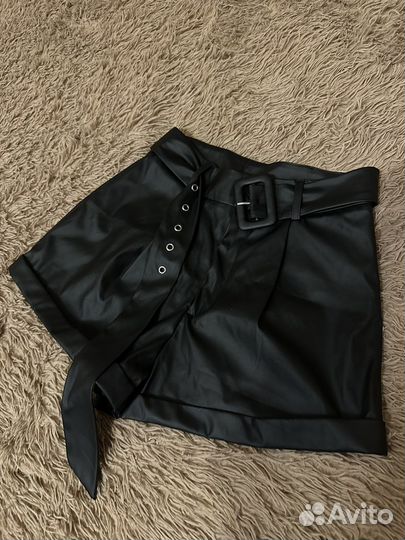 Шорты женские кожаные