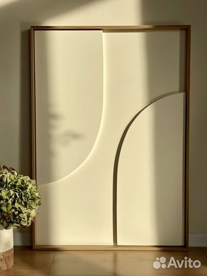 Современное панно (мдф в эмали + шпон дуба)