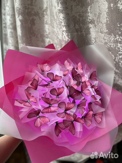 Букет из бабочек светящийся подарок