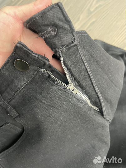 Джинсы с флисом теплые M