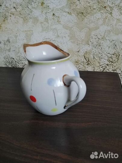 Молочник. Фарфор Сливочник. Позолота. кф