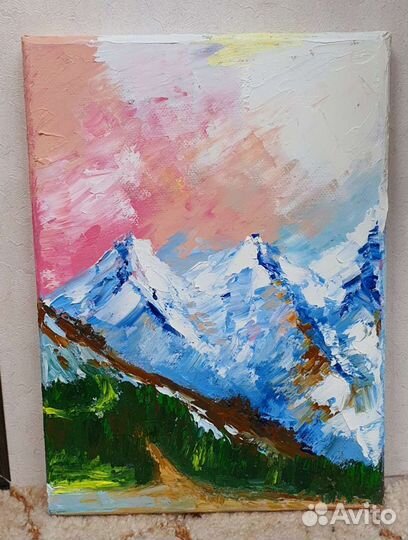 Картина маслом горы