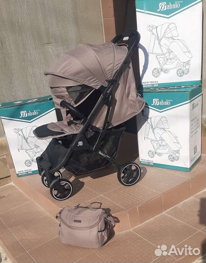 Коляска новая babalo 2023 Коричневый (тёмная рама)