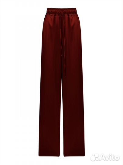 Шелковый комтюм пижама бордовый