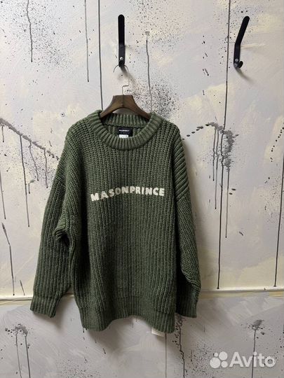 Свитер Mason Prince Green Logo Over Heavy Оригинал