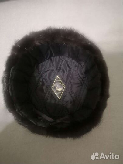 Норковая шапка мужская черная