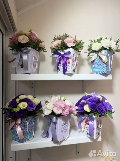 Коробочки с цветами