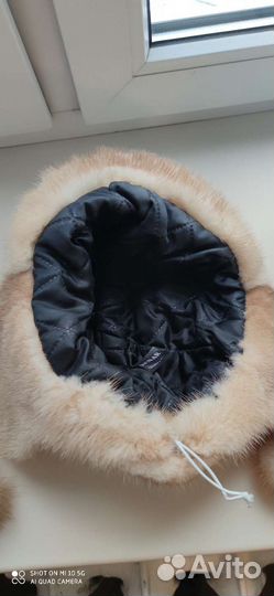 Шапка ушанка норковая женская