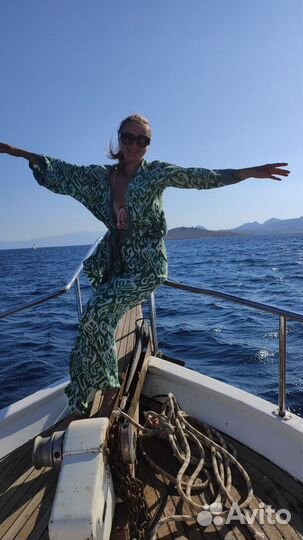 Узбекский халат платье костюм кимоно Икат