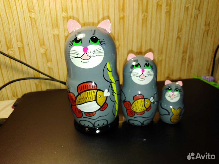 Матрешка - котики 3в1