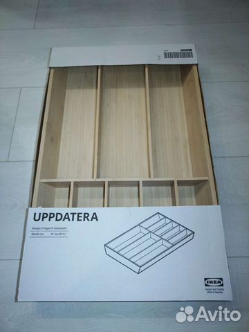 Лоток органайзер для столовых приборов бамбук