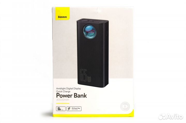 Портативный аккумулятор Baseus 65W 30000mAh новый