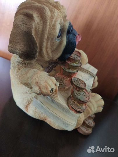 Копилка собака мопс