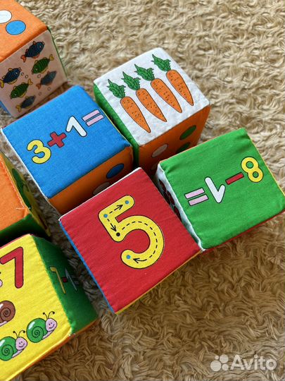 Развивающие кубики мягкие 