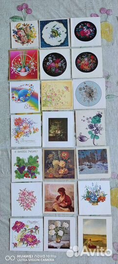 Открытки СССР мини формата