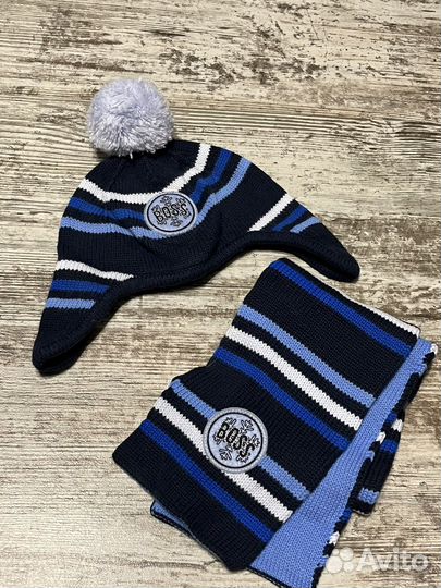 Комплект Шарф и шапка boss для мальчика