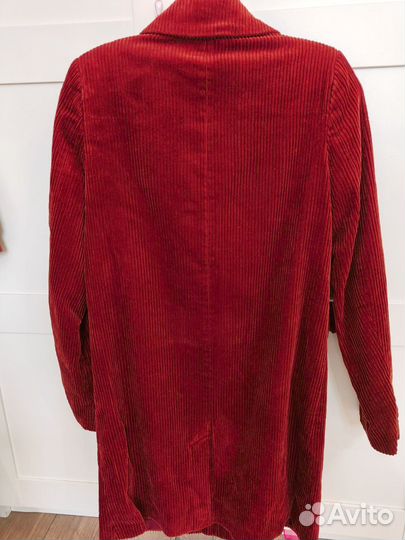 Вельветовое пальто 40 42