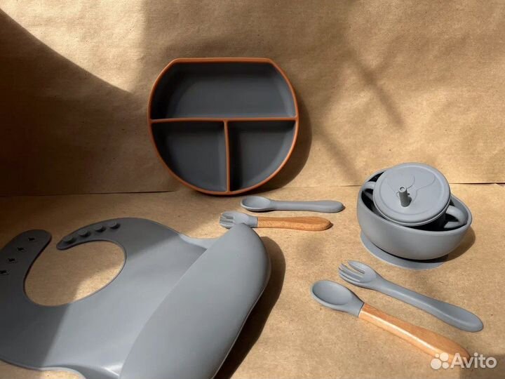 Набор силиконовой посуды детский