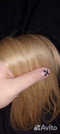 Волосы для наращивания блонд 48 см