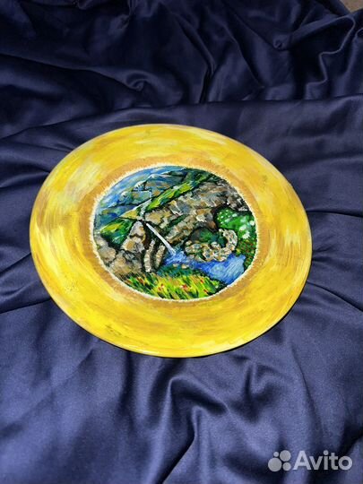 Тарелка декоративная ручная работа