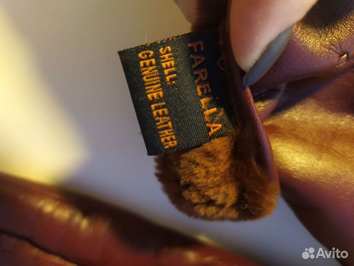 Перчатки женские кожаные зимние