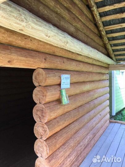 Баня из бревна 5*3+2м