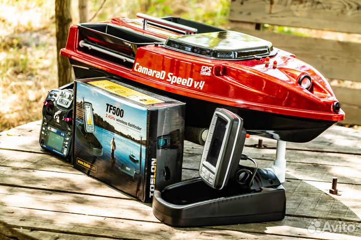 Карповый кораблик,камера,эхолот Toslon TF500,сброс