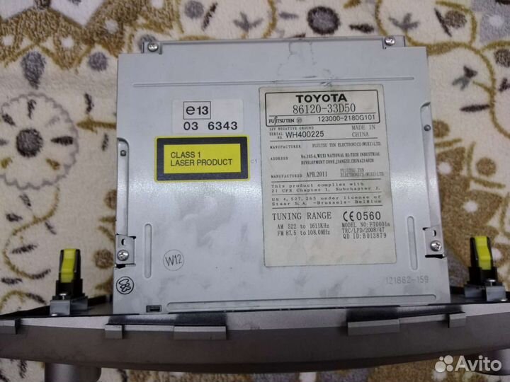 Автомагнитола toyota camry 40