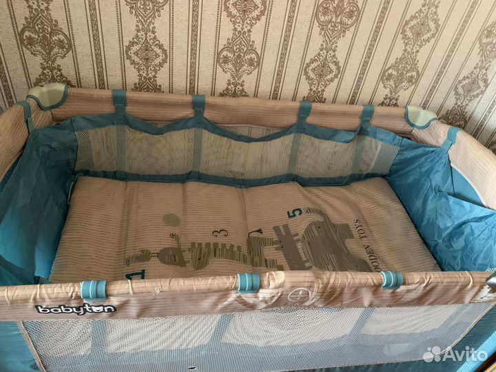 Детская кроватка манеж с матрасом