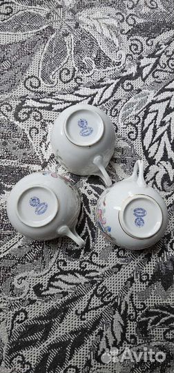 Чашки Первомайской Рыбинской фабрики 1924-30