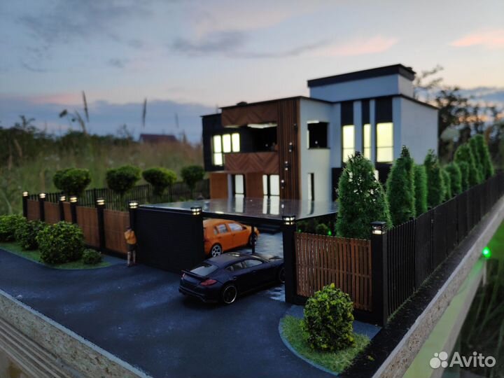 Макет участка с домом