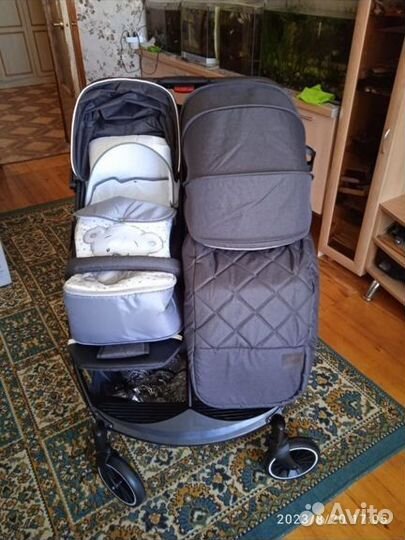 Прогулочная коляска для двойни бу