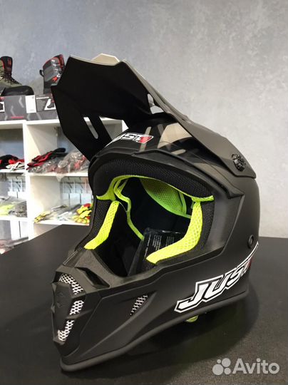 Шлем кроссовый just1 J38 Solid (черный/матовый)