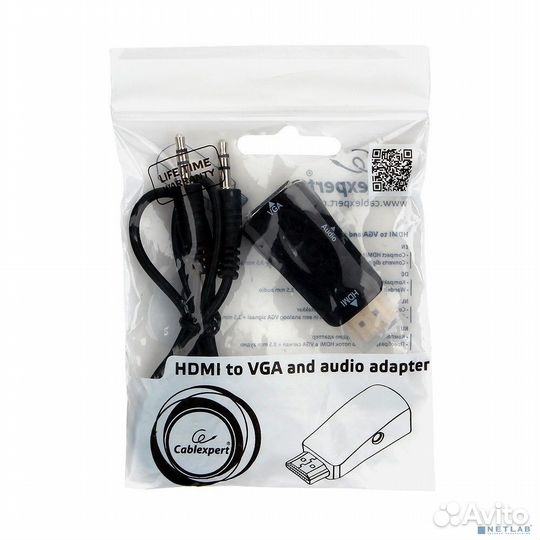 Gembird Переходник hdmi-VGA Cablexpert, 19M/15F (A