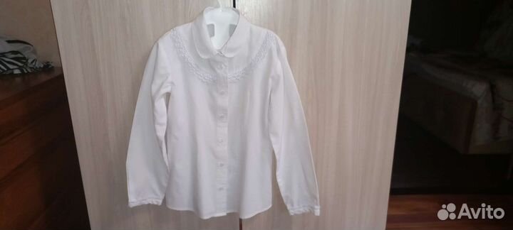 Блузка школьная chessford для девочки 128 размер