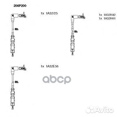 BR-206P200 к-кт проводов Audi A3, VW Golf/Bora