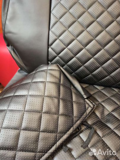 Чехлы на daewoo nexia с 2008г ромб экокожа