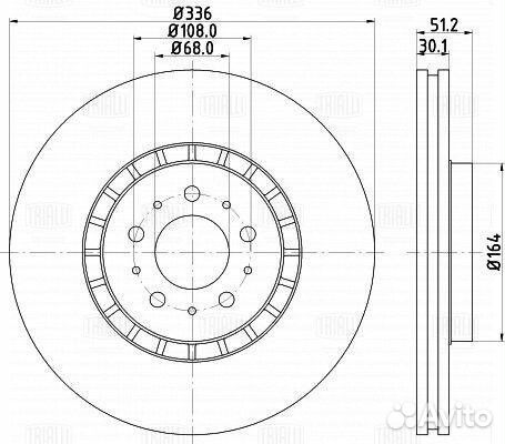 Диск тормозной trialli DF 106113